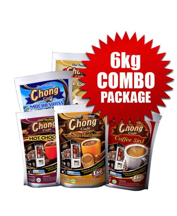 Chong Cafe Product 6kg Powder Hot Combo Package