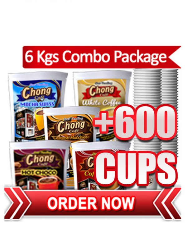 Chong Cafe Product 600 Paper Cups Package