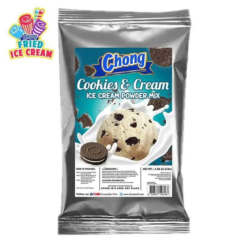 Chong Ice Cream Powder Mix - Cookies and Cream Flavor (1 Kilo) - Image 2