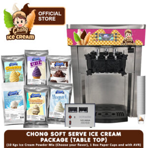Chong Soft Serve Ice Cream Machine Package - Table Top