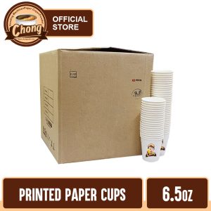 Chong Paper Cups - PRINTED with Character [ 6.5 oz ]